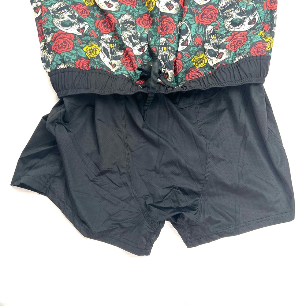 Zero Foxtrot Skull & Roses Lined Training Shorts Men's Size Medium 5” Inseam - Picture 10 of 11
